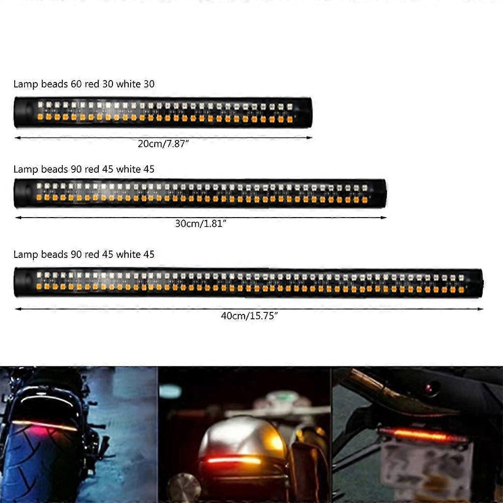 Flexible Motorcycle Light Turn Signal Lamp Warning Stripe Indicator Waterproof