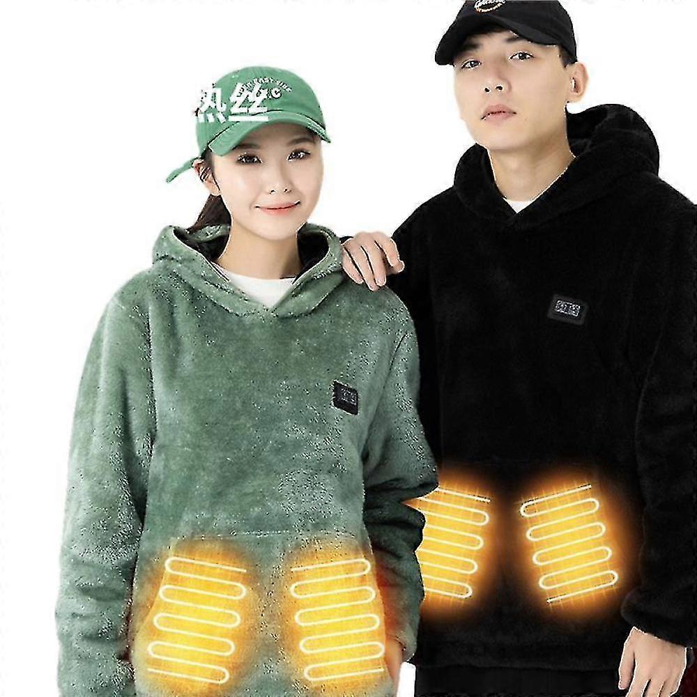 Podgrzewane bluzy z kapturem dla mężczyzn i kobiet, podgrzewana bluza Sherpa Pullover