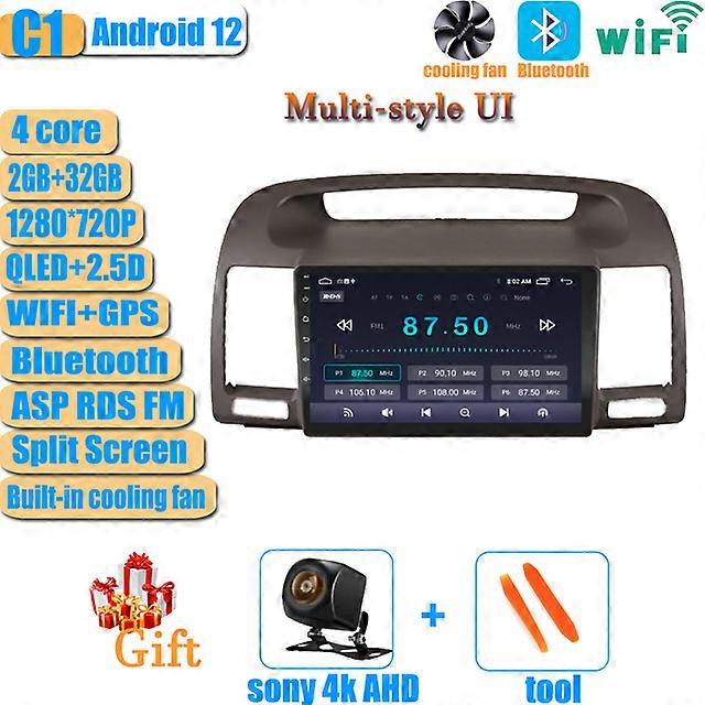 Android 12 Carplay auto Für Toyota Camry 2002 2003 2004 2005 2006 Autoradio Multimedia Video Player GPS Navigation Wifi IPS DSP