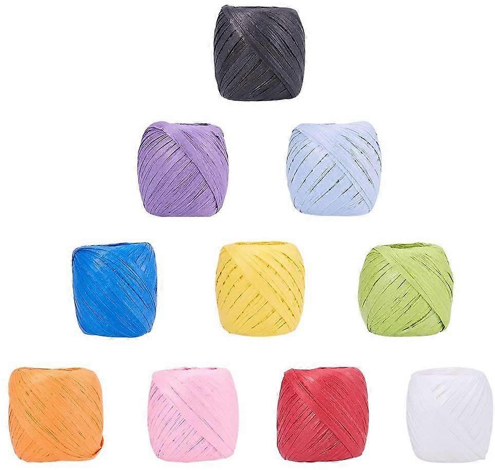 Paper Cords for DIY Jewelry Making Paper Twine Mixed Color 5~7mm 20m/roll 10rolls/set