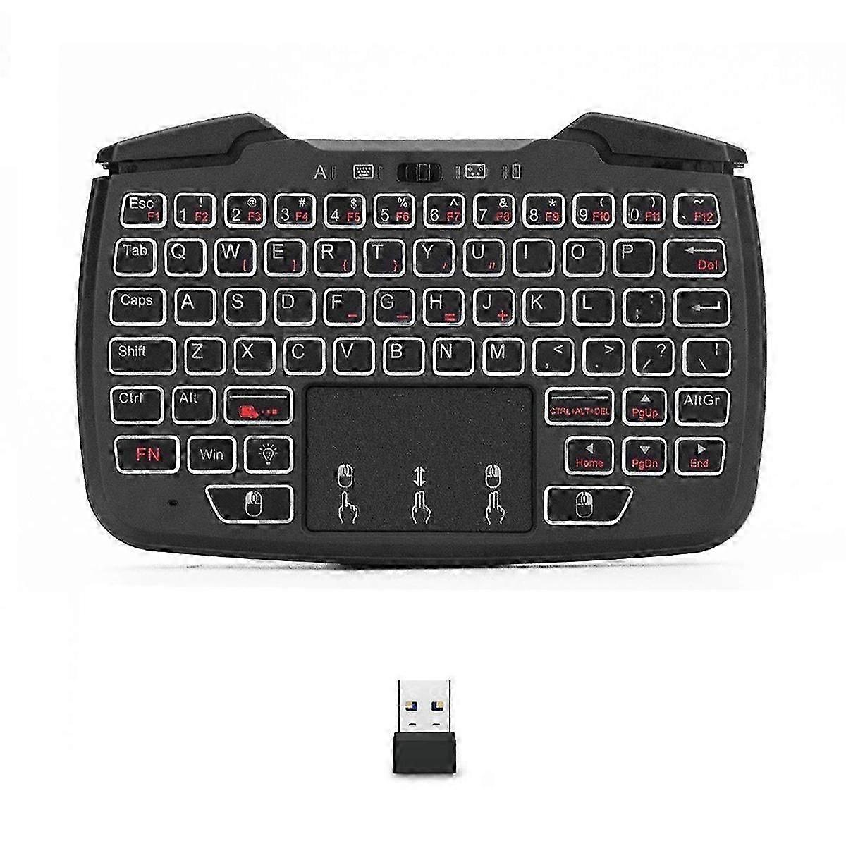 Rk707 2.4ghz Wireless Game Controller Keyboard Mouse Combo Turbo Function For Pc/raspberry Pi2/android Tv /tv