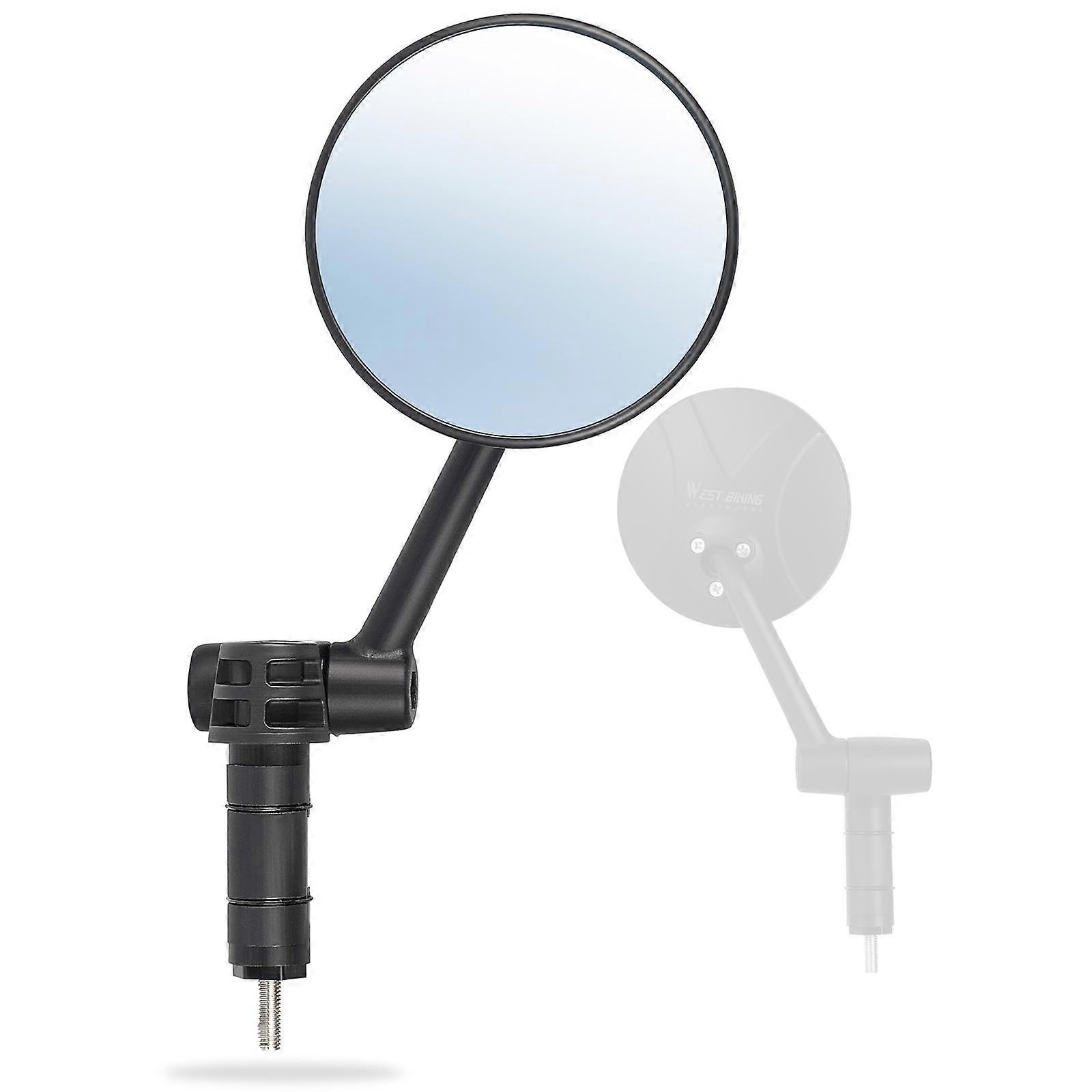 Bicycle Handlebar Plug Rearview Mirror Adjustable Bicycle Handlebar AntiGlare Mirror Foldable Bike