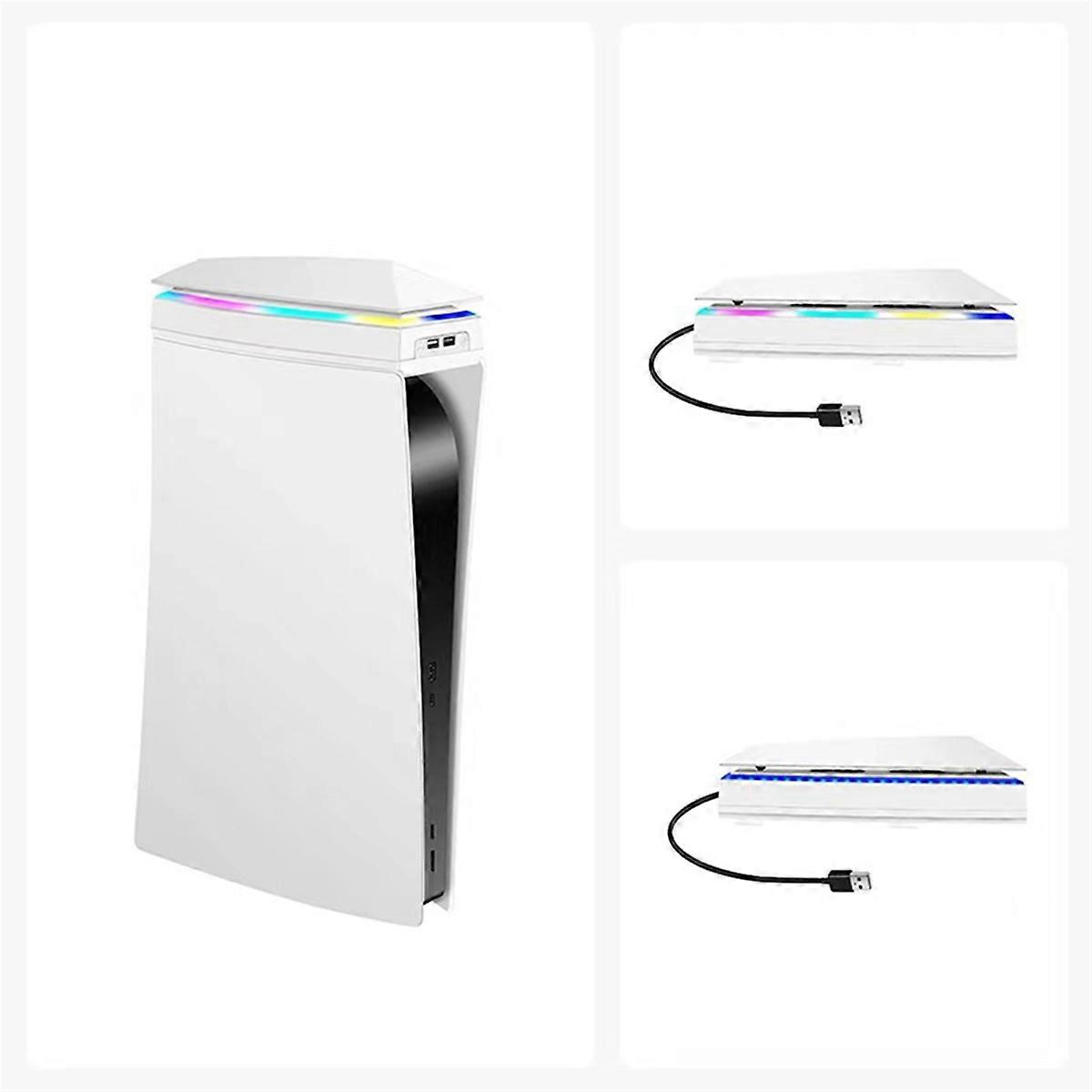 For Console Upper Cooling Fan Base Game Cooler Stand Bracket with RGB Dustproof Atmosphere Colorful