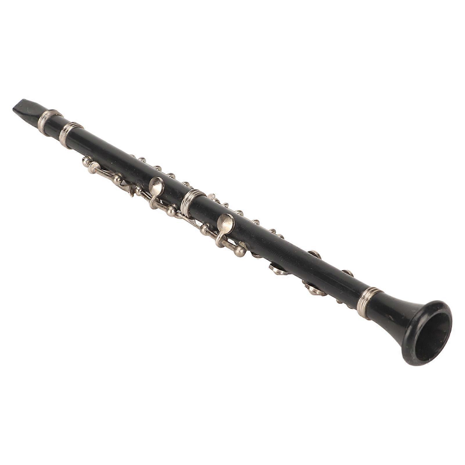 Miniature Clarinet Model 6.3in with Stand and Case Dollhouse Decor