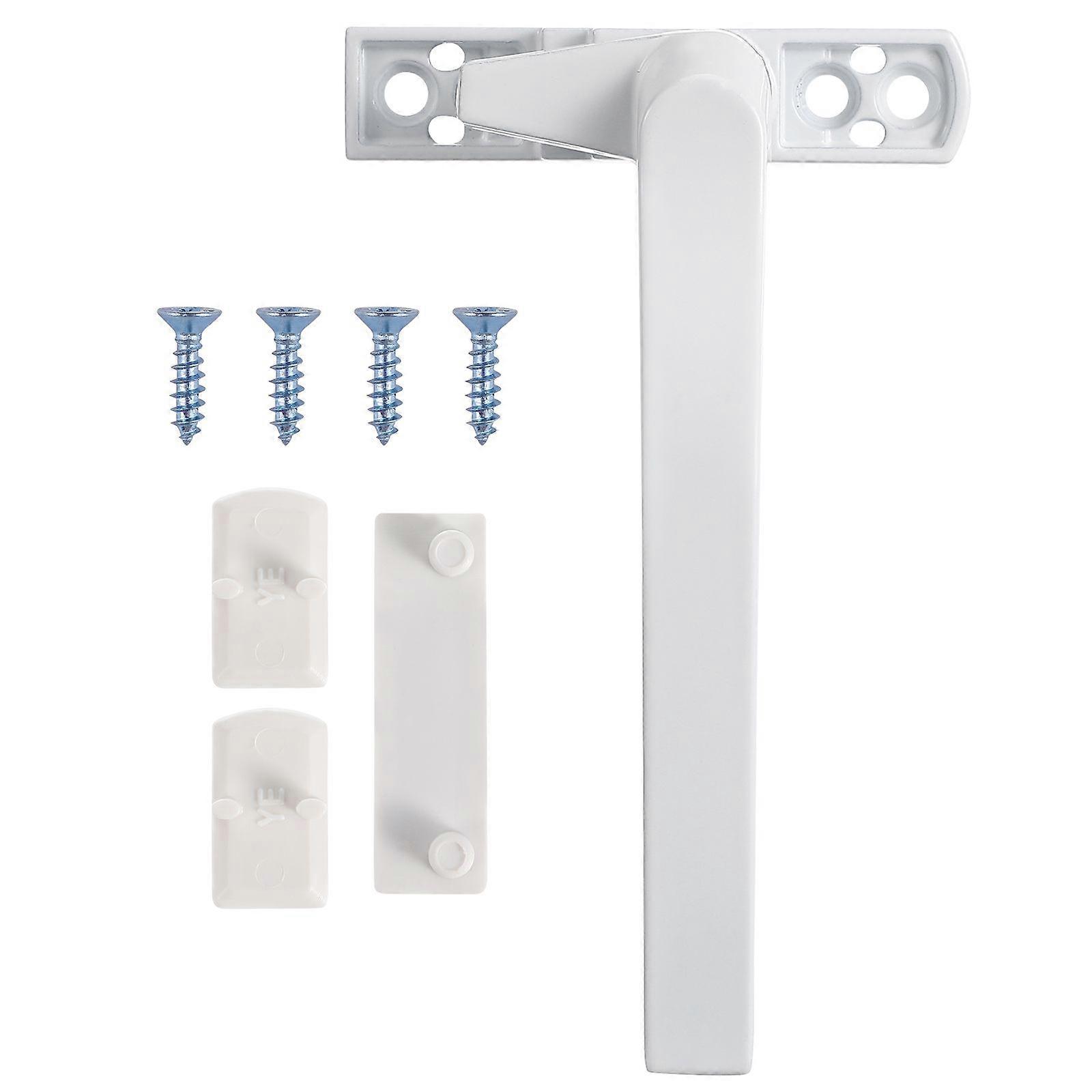Plastic Steel Door and Window Handle Portable External Flat Window Handle Lock 7-word Single-point Metal Window Buckle (Right Handle)