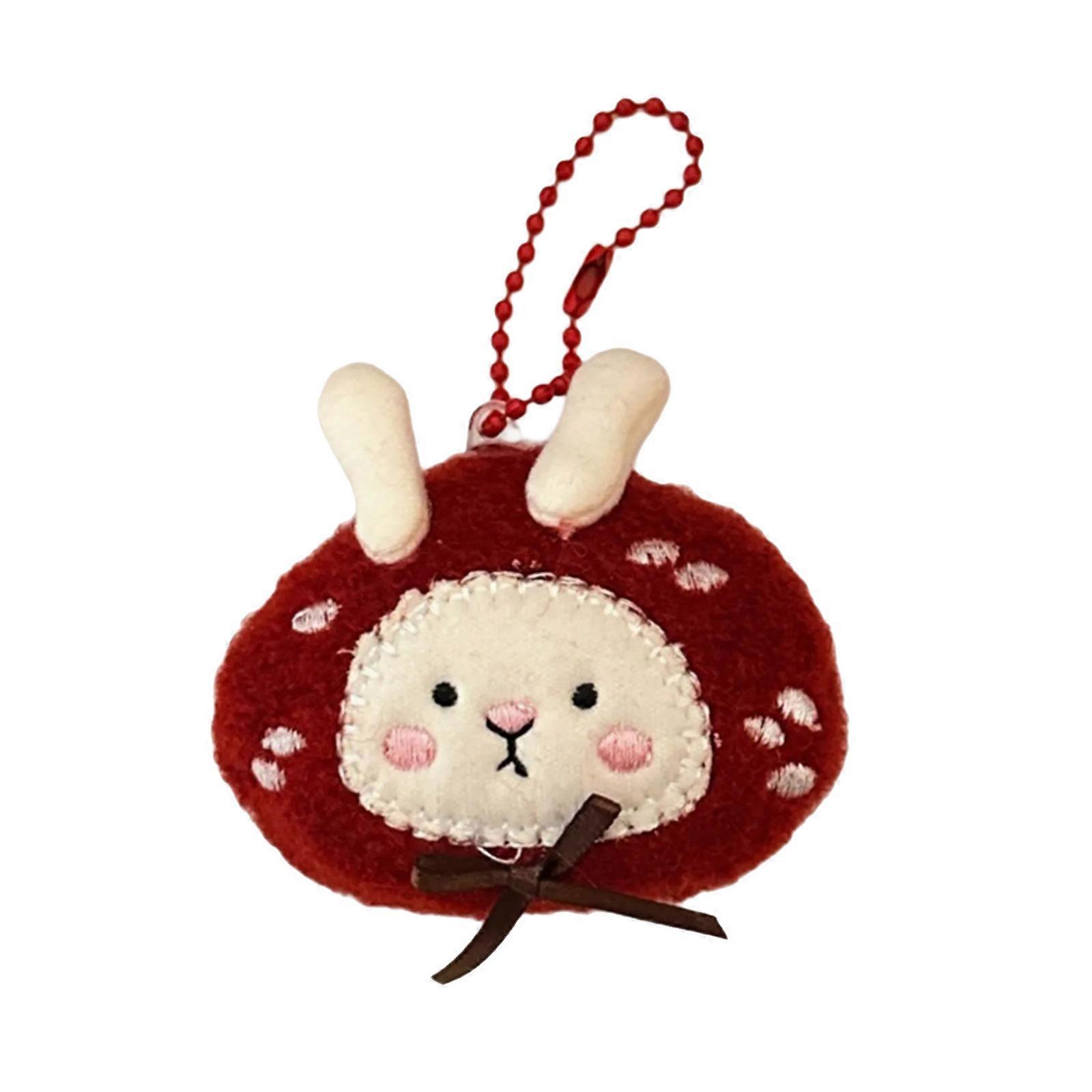 Soft Plush Mushroom Keychain Bag Accesories Rabbit Bag Charm Cartoon Handbag Decoration Suitable For Various Occasion