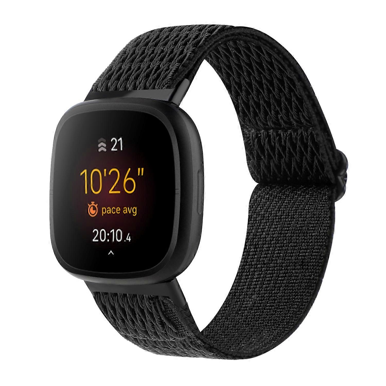 For Fitbit Versa 4 / Sense 2 Universal Wave Nylon Watch Band