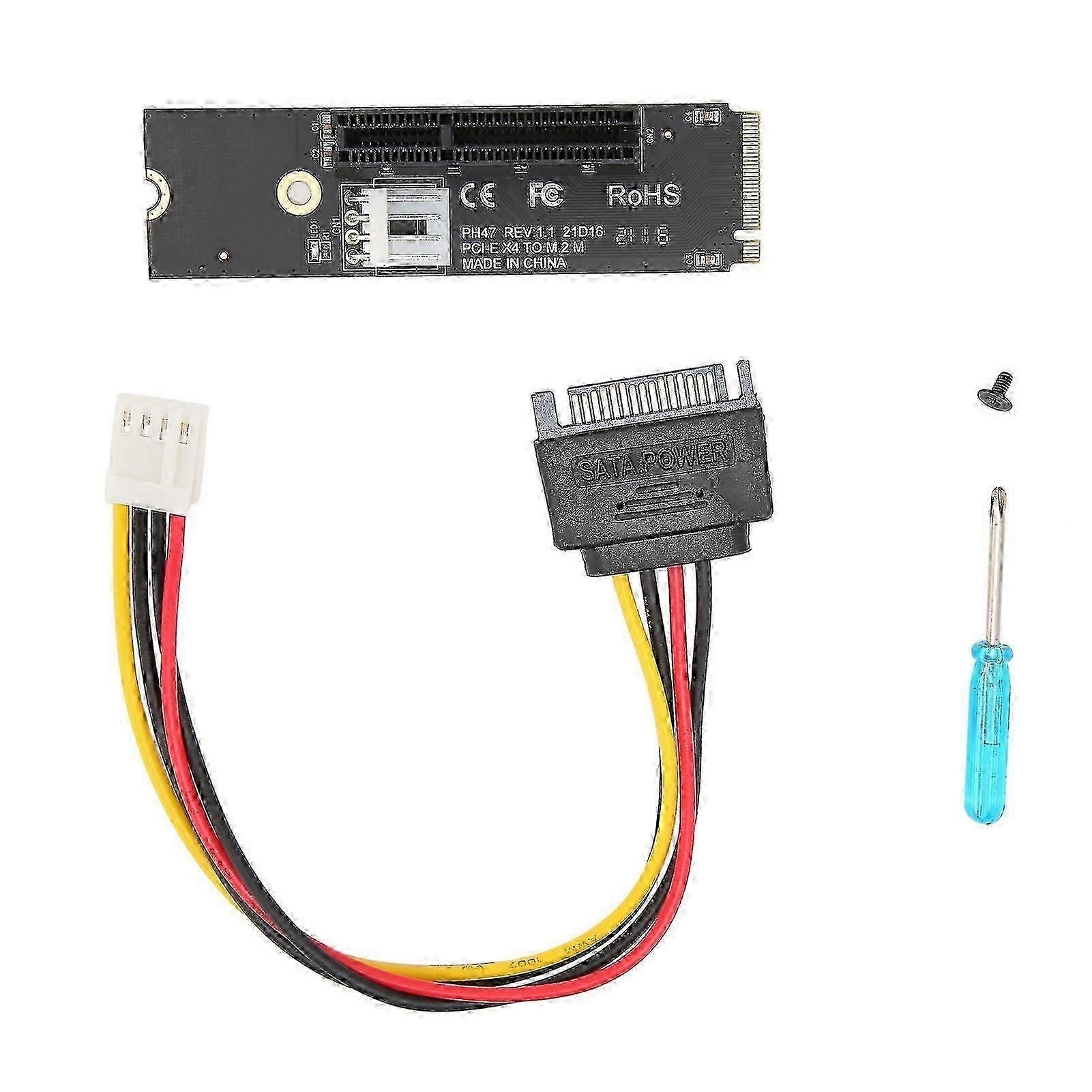 Riser Card NGFF to PCI‑E M.2 to PCI‑E 4X Anti Interference Ability Guaranteed Strength Adapter Card