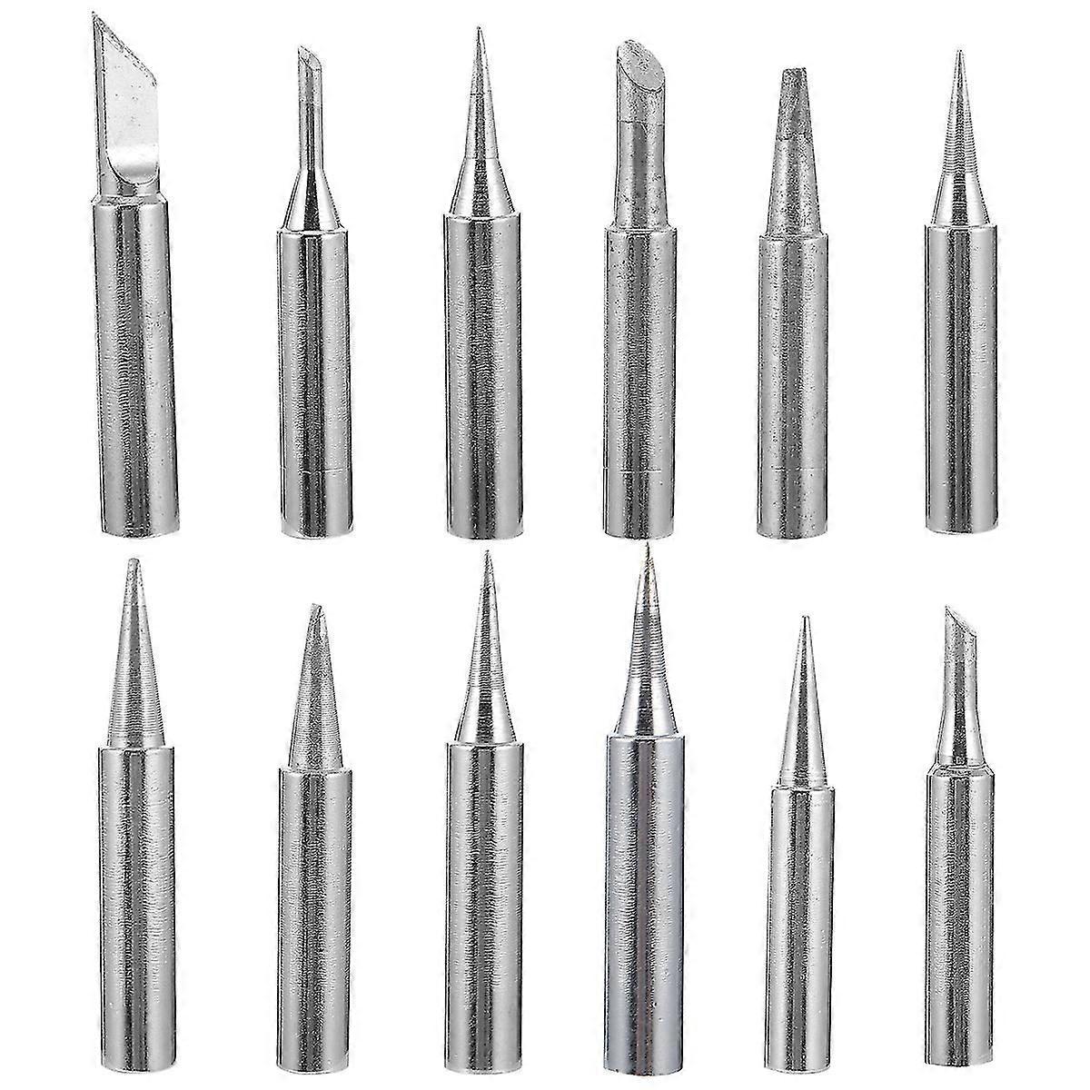 12 Pcs/set Precision Tools Fine Tip Soldering Iron Soldering Tip Fine 900m Soldering Tips Soldering Tip Set