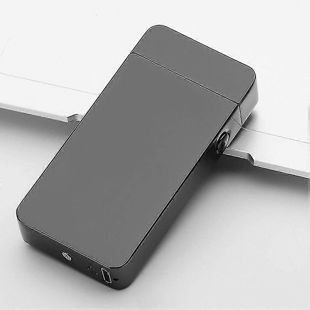 Usb Electric Dual Arc Metal Flameless Torch Rechargeable Windproof Lighter