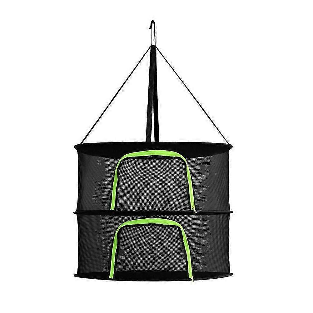 Foldable Herb Drying Rack with Multiple Layers and Zipper Design