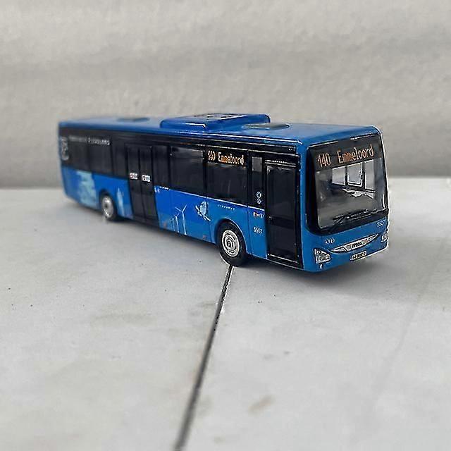 Die Casting 1:87 Scale Crossway Bus Alloy Simulation Car Model Children's Hobby Collection Scene Ornaments Gifts Display