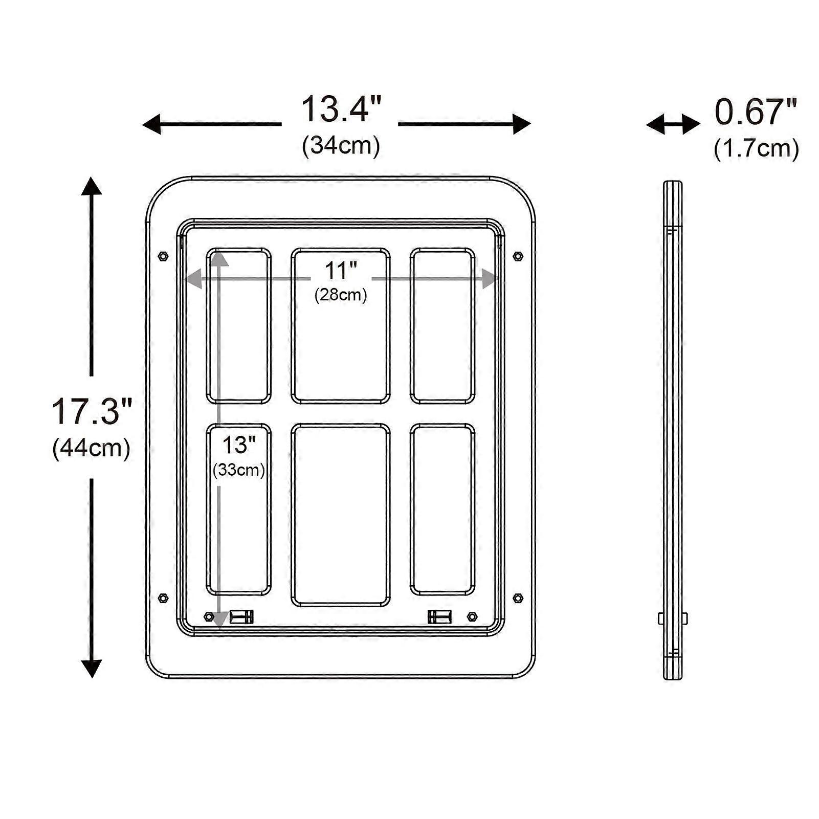 Pet Screen Door Dog and Cat Flap Door for Screen Door In Out 2-Way Locking Pets Doors
