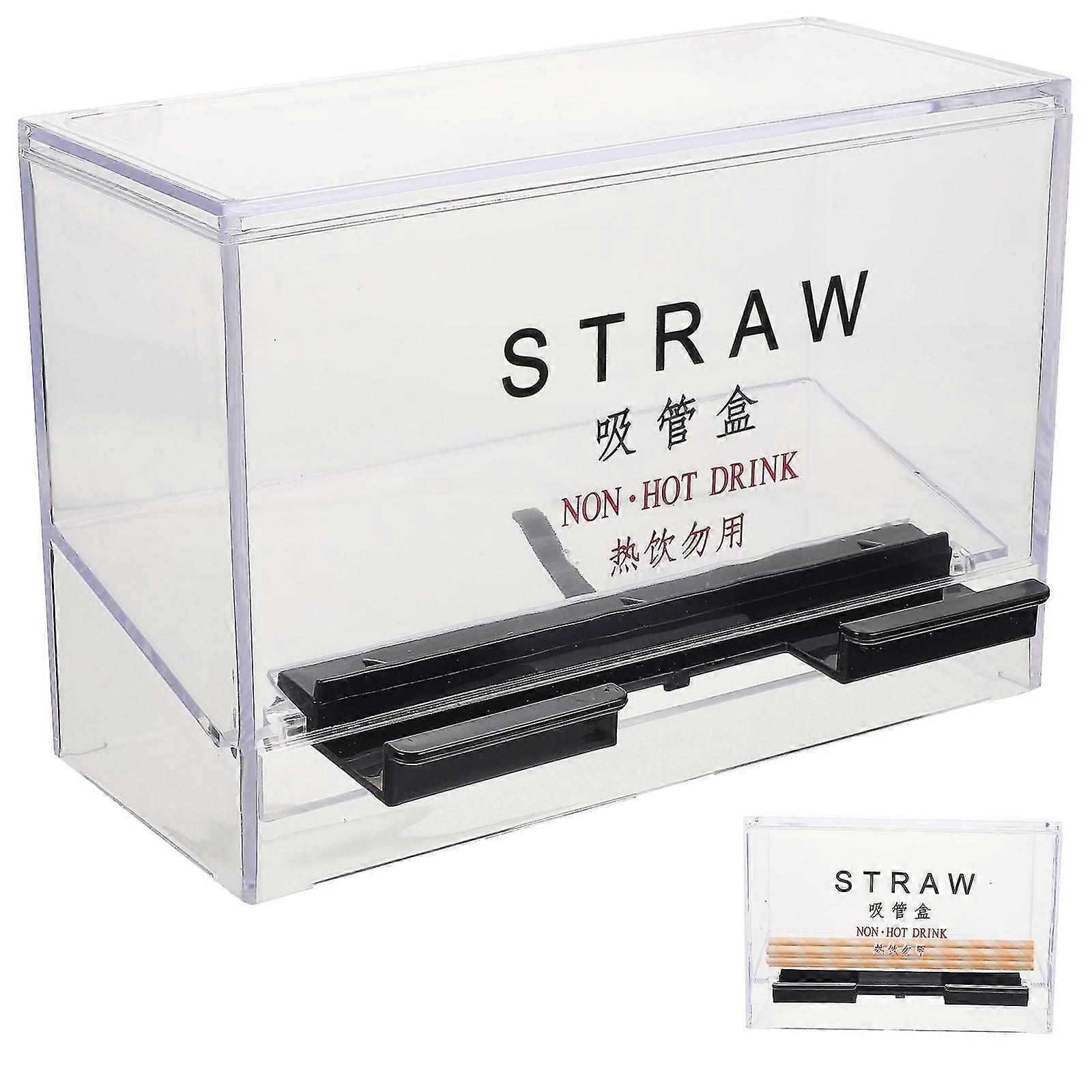 Utensilienhalter Deckel Strohhalmspender Theke Strohhalmspender Box Strohhalmspender Kaffeespender Rührstäbchen Cocktailrührer