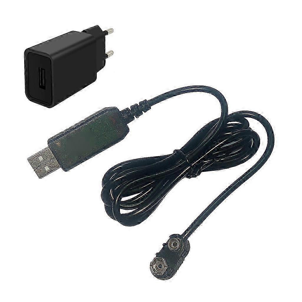 USB-Powered 9V Battery Eliminator with 2m Cable  Replace 6F22 9V Battery with Adapter
