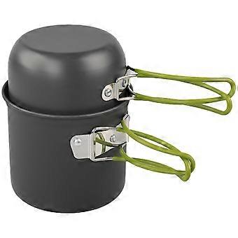 Panelas de acampamento ao ar livre Mochila Panelas e frigideiras Utensílios de cozinha de acampamento portáteis com alça dobrável Alça laranja duradoura