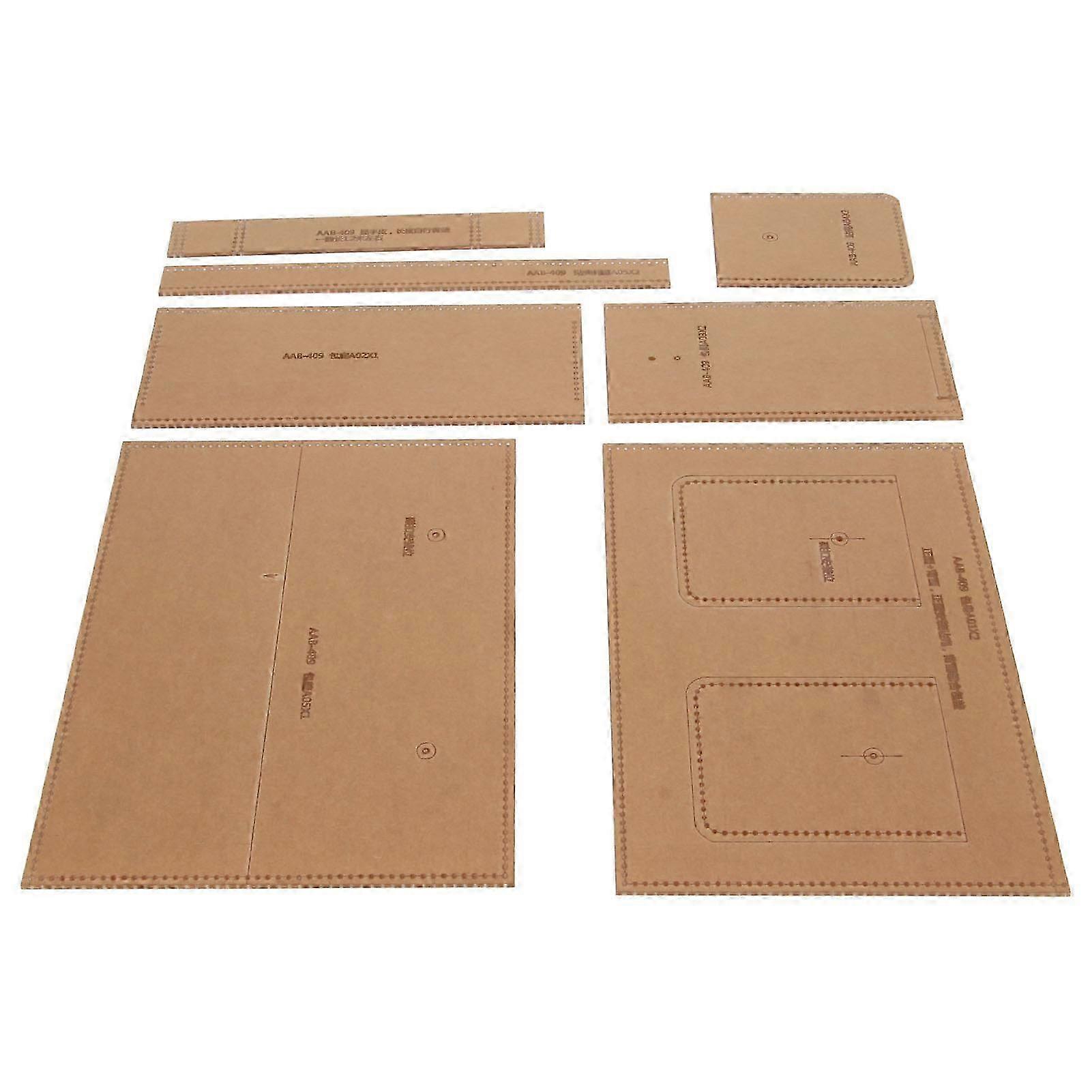 7pcs Shoulder Bag Acrylic Template Professional Precise Cutting Leather Patterns Templates for DIY