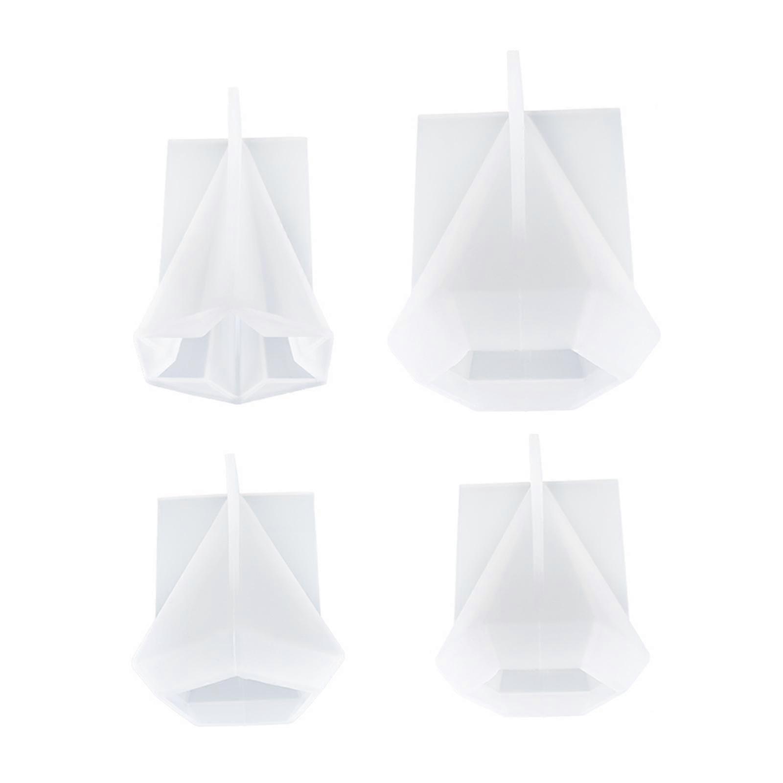 Faceted , Diamond Shaped Ring Holder for Resin Casting, Pyramid Silicone for