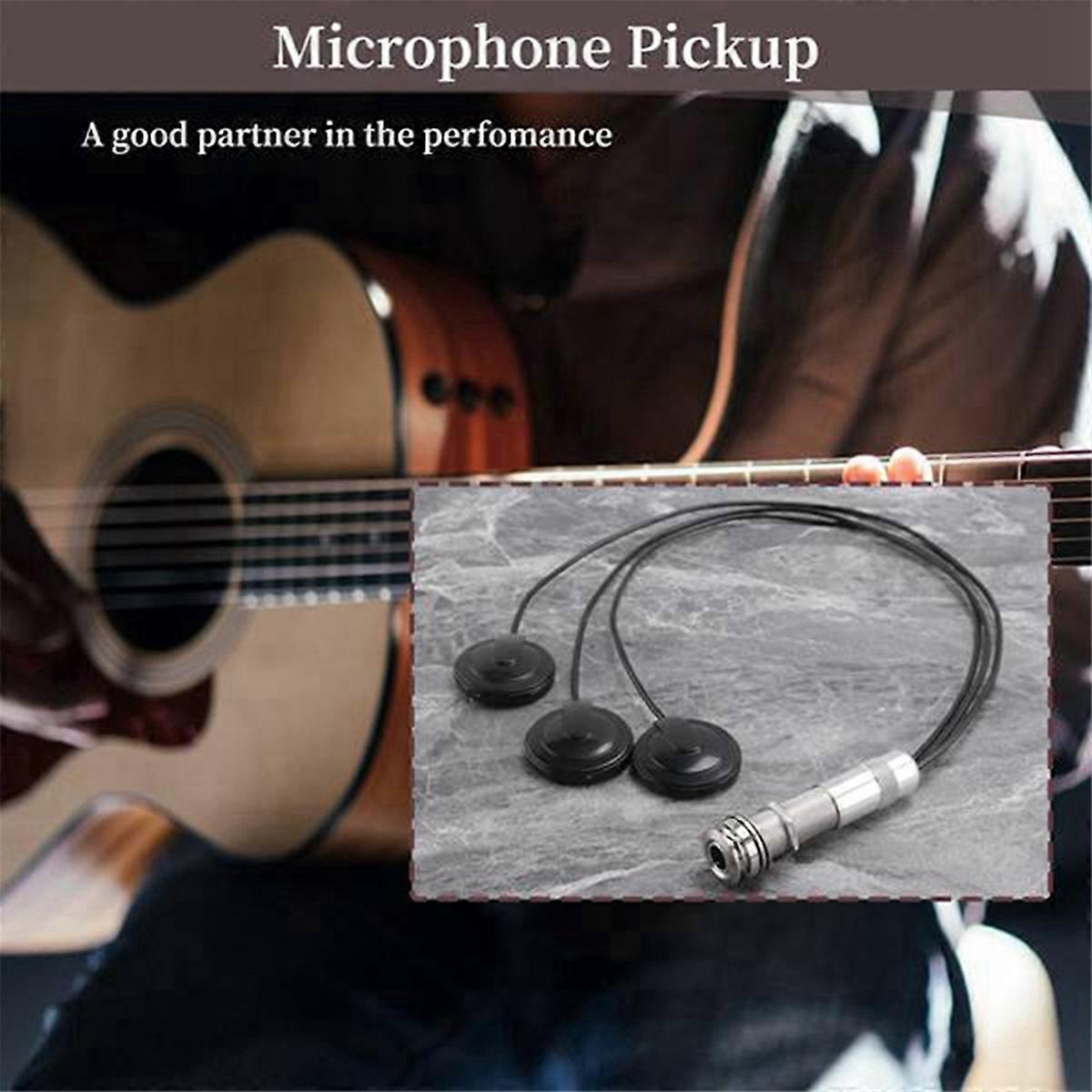 2pcs Guitar Piezo Contact Microphone Pickup 3 Transducer Pickup