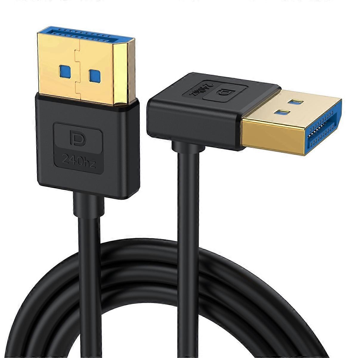 Cable Ultrafine Down Angled 1.4 DP to DP Cable 8K 60hz UHD 4K 144hz