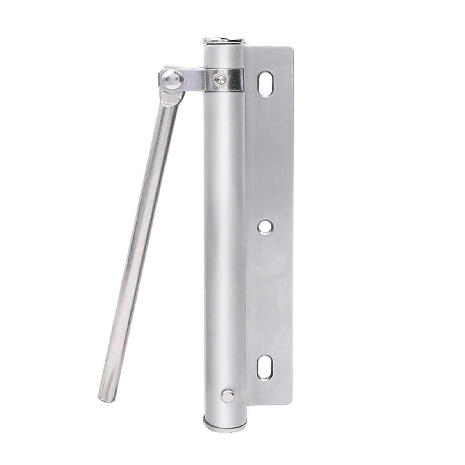 Automatic Door Closer Closing Hinges with Adjustable Closing Force Stainless Steel for Screen and Hinged Door Use Silver
