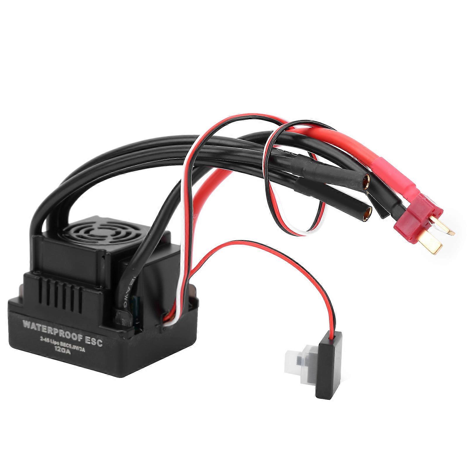 120A Waterproof Brushless ESC Electronic Speed Controller Accessory Fit for 1/8 RC Car