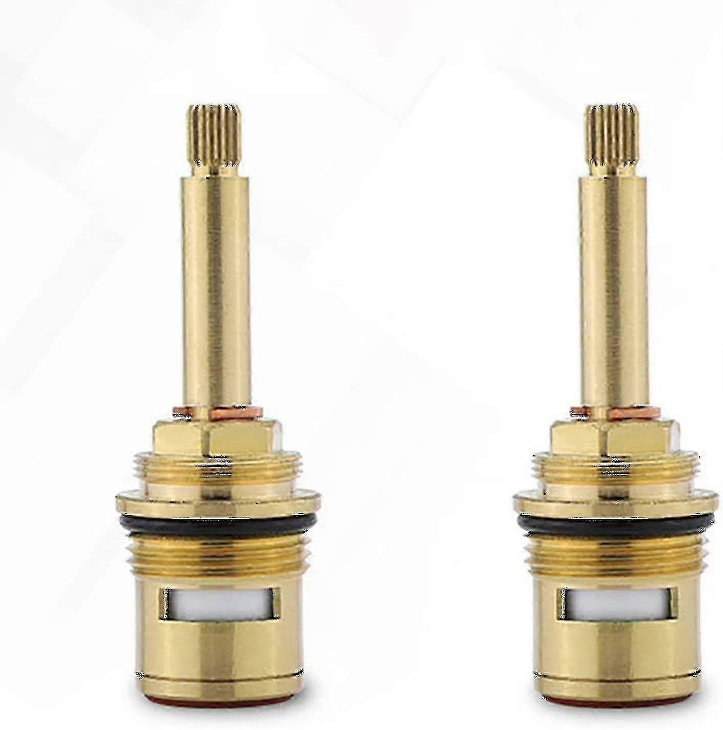 Brass Ceramic Faucet Valves Replacement Cartridges (Red+Blue)