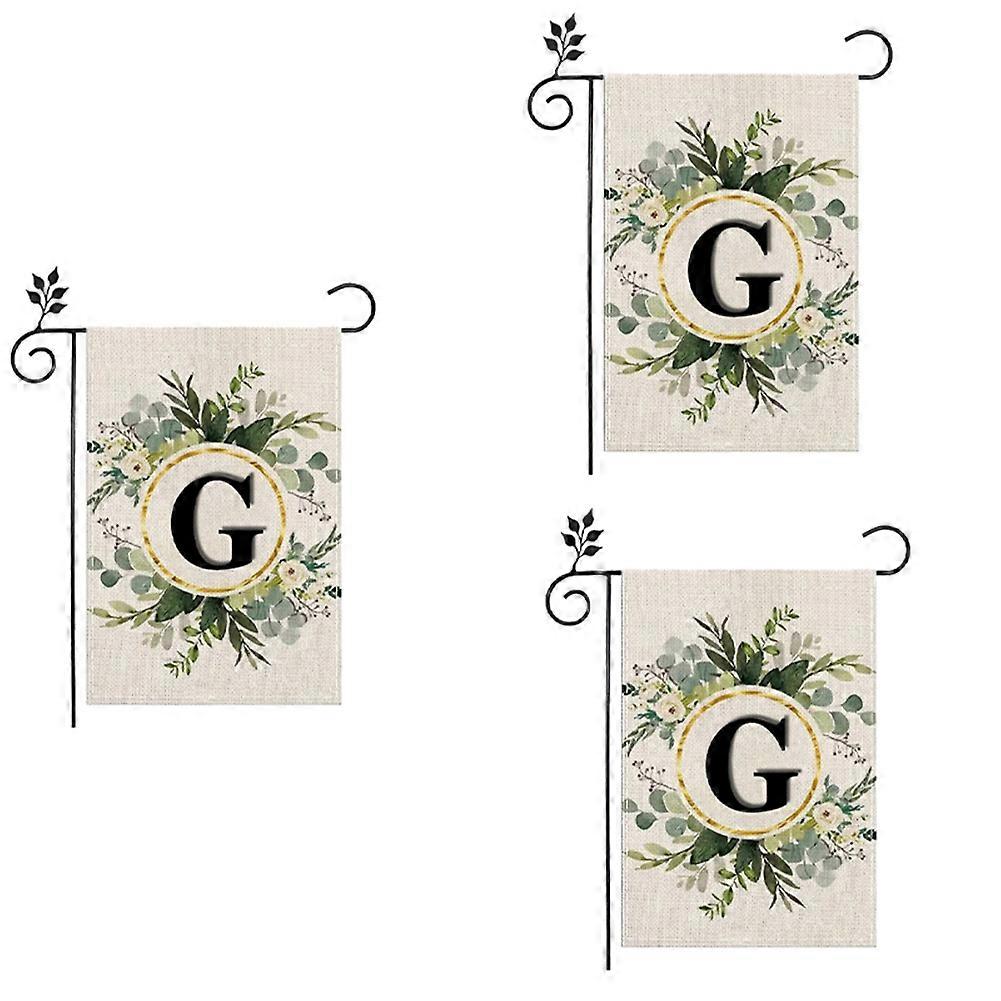 G Linen Garden Flag Double Layer Double Sided Letters