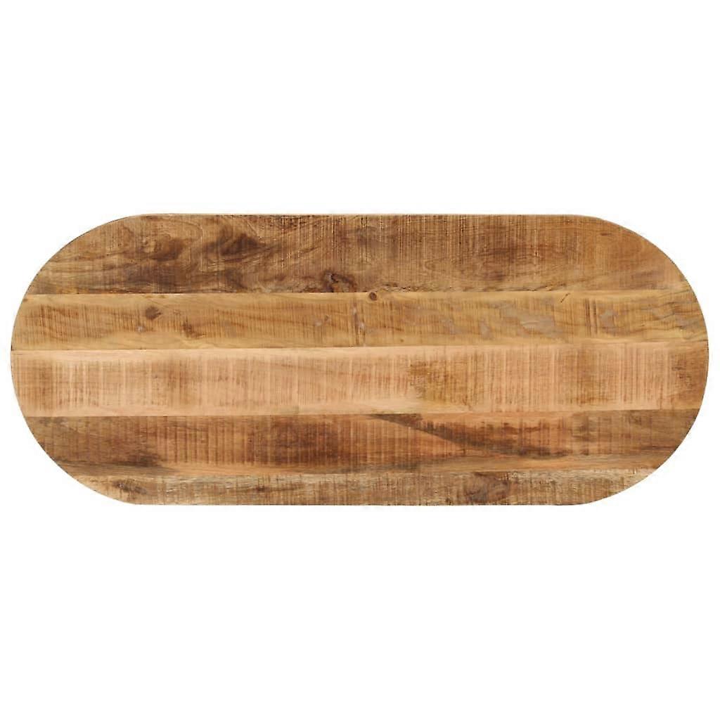 Table Top 110x50x2.5 cm Oval Rough Solid Mango Wood