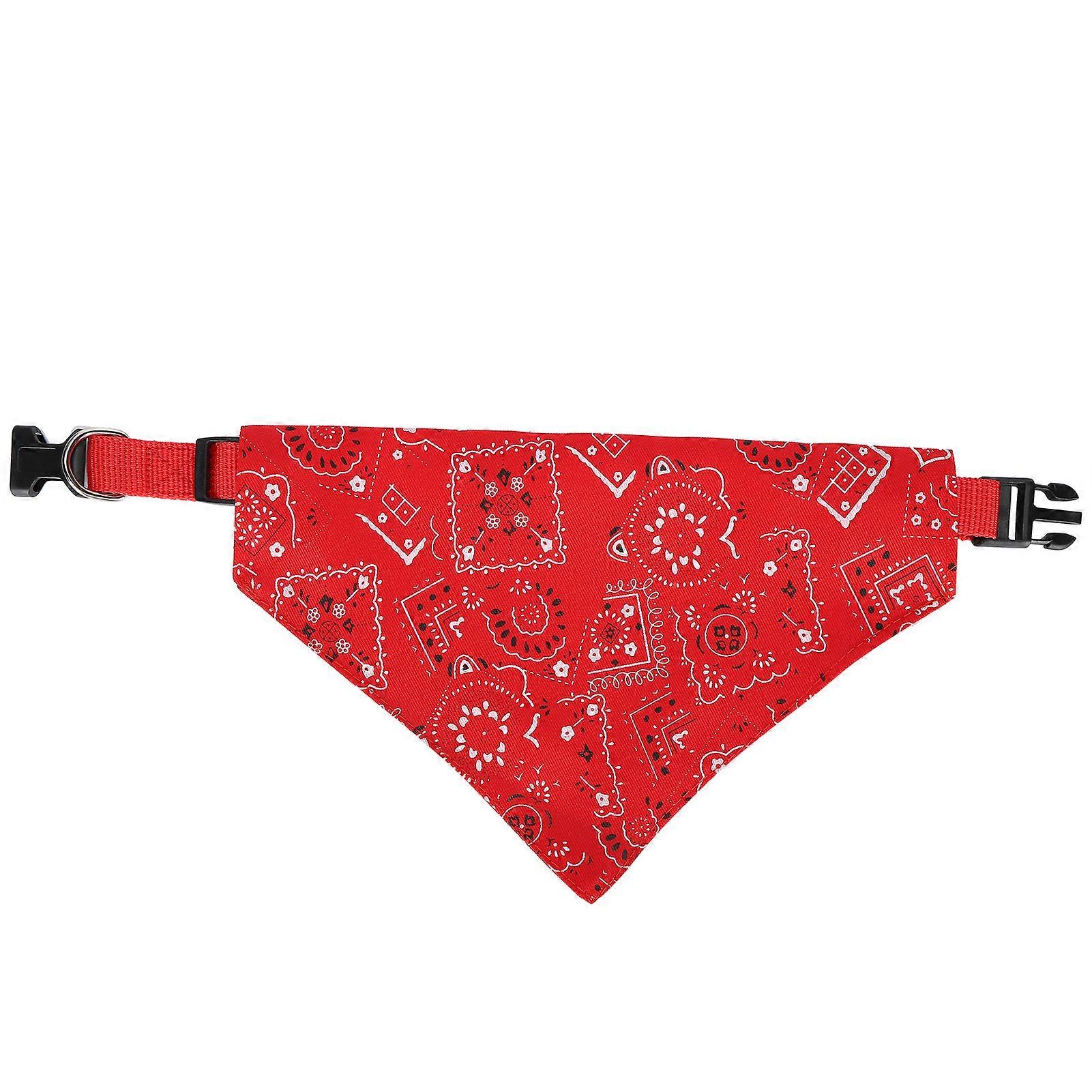 Pet Handkerchief with Adjustable Buckle Pet Pig Polyester Scarf Triangular Collar