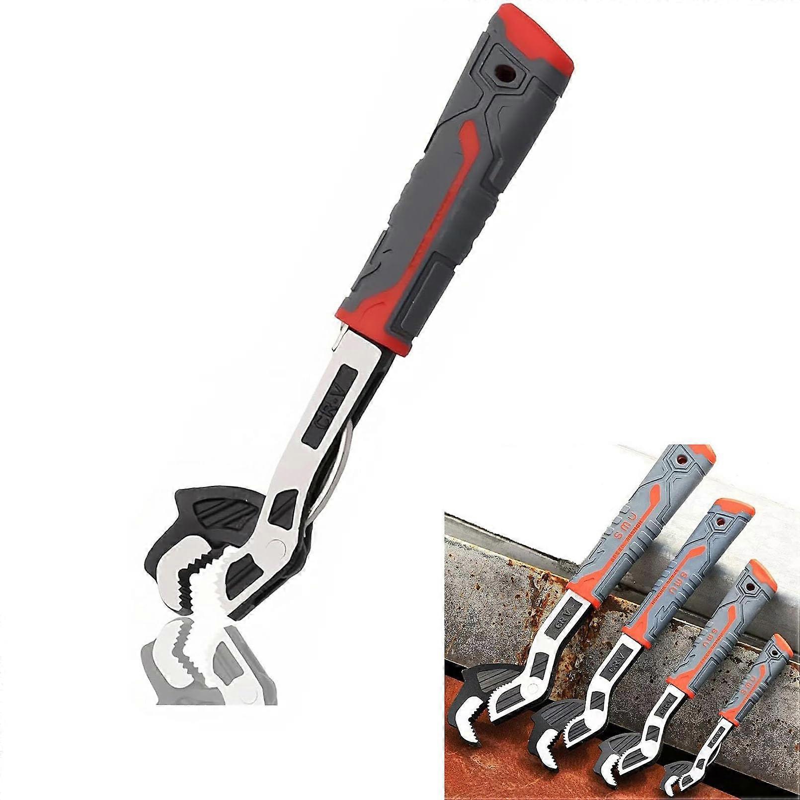Self-Adjusting Pipe Vise Wrench Set, Adjustable Universal - 6/8/10/12' Pipe Vise,