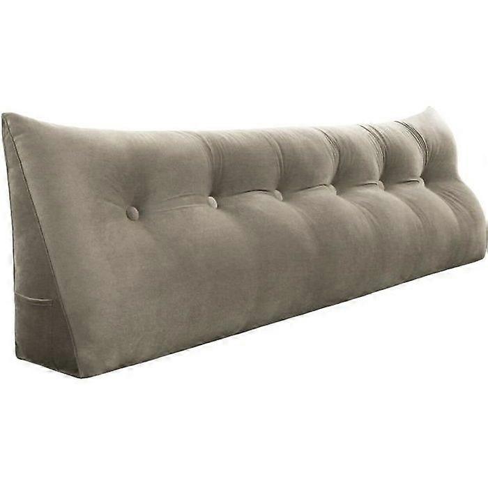 VERCART Coussin de lecture Dos calé, Coussin compensé, Grands Coussins de lit en velours 180cm Beige