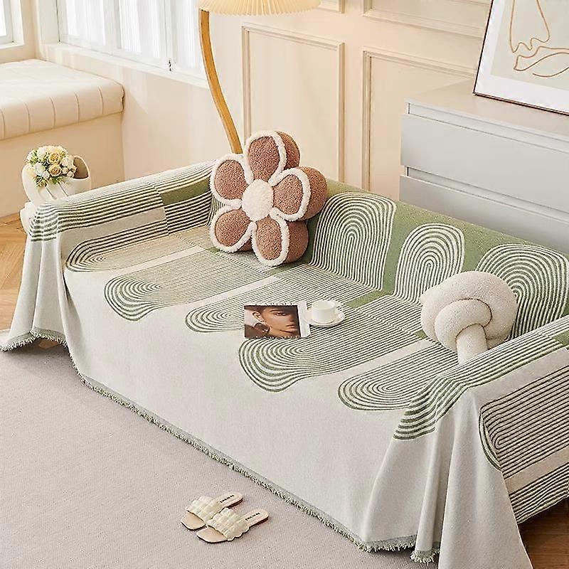 Chenille One-Piece Sofa Cover Cloth Slipcover Four Seasons Universal Lines Simple Modern High-End Thickened Sofa Cover