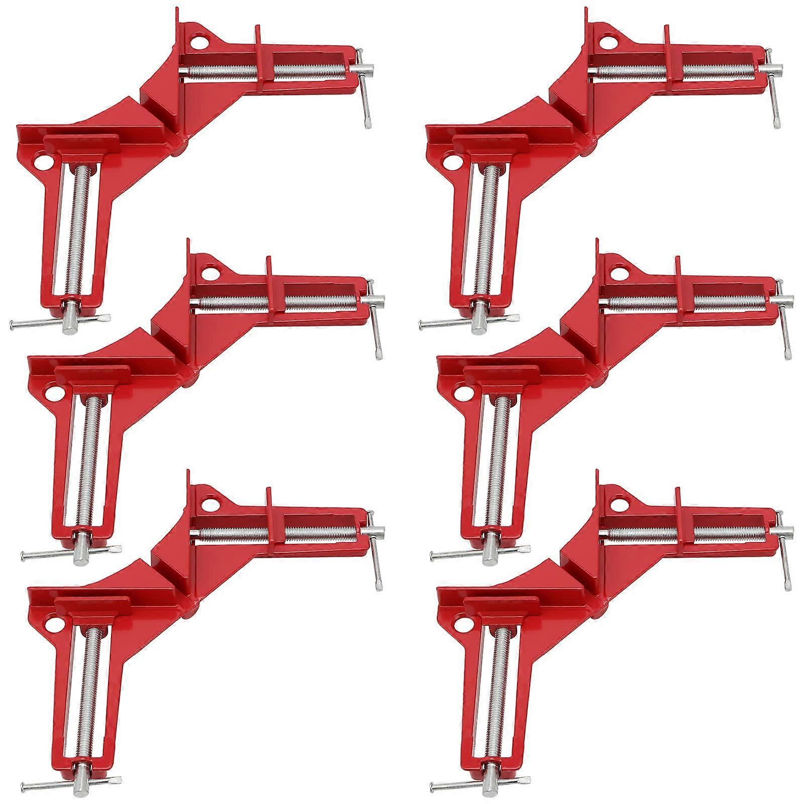 90 Degree Corner Clamp Set - 6 PCS Right Angle Steel Clamps for Woodworking Projects, Adjustable Woodworking Tools