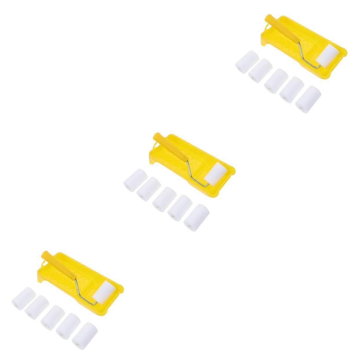 3 Sets Paint Roller for Wall Painting, 9-Inch Foam Rollers with Tray, Ideal for Home Improvement Projects