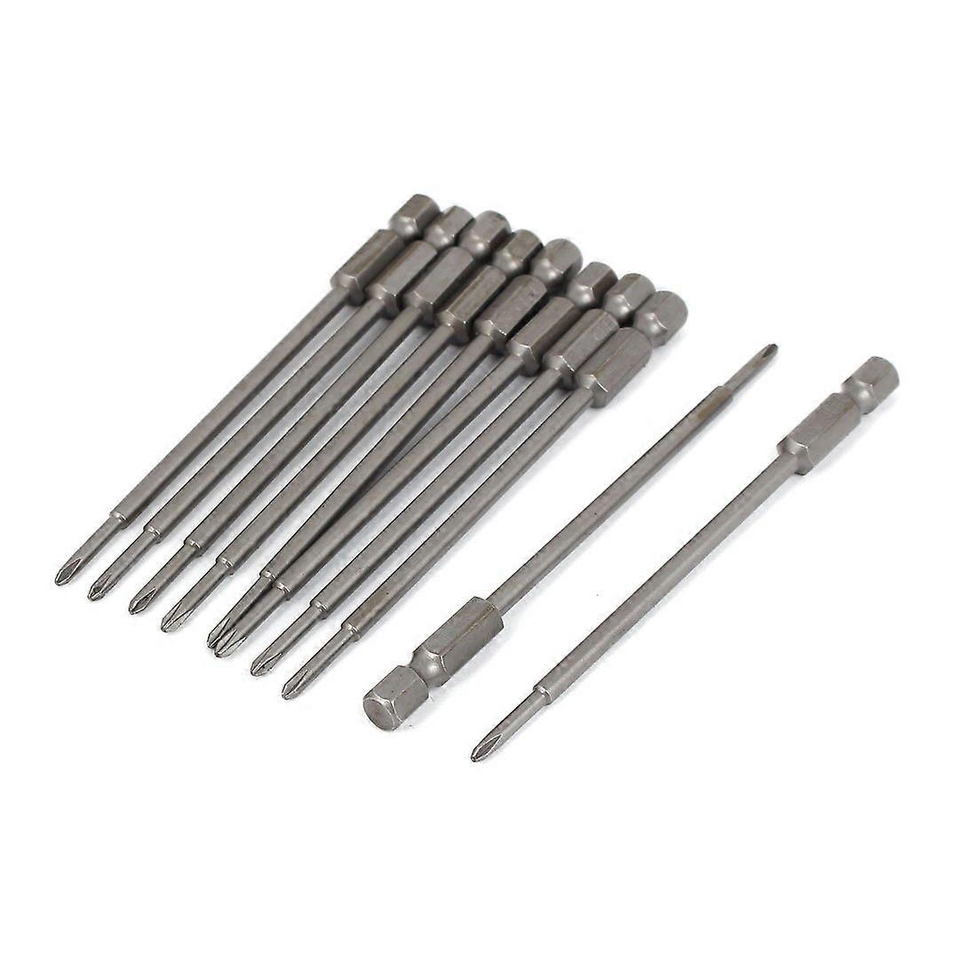 2.5mm Phillips PH0 Magnetic Screwdriver Insert Bits 100mm 10pcs Magnetic Tip For Electronics Assembly