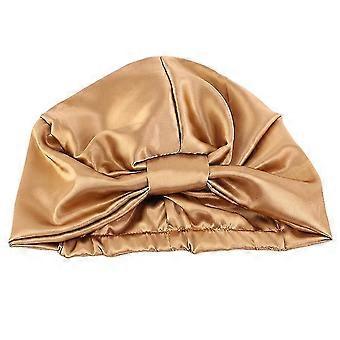 Turban noué, enveloppement de tête doublé de soie satiné