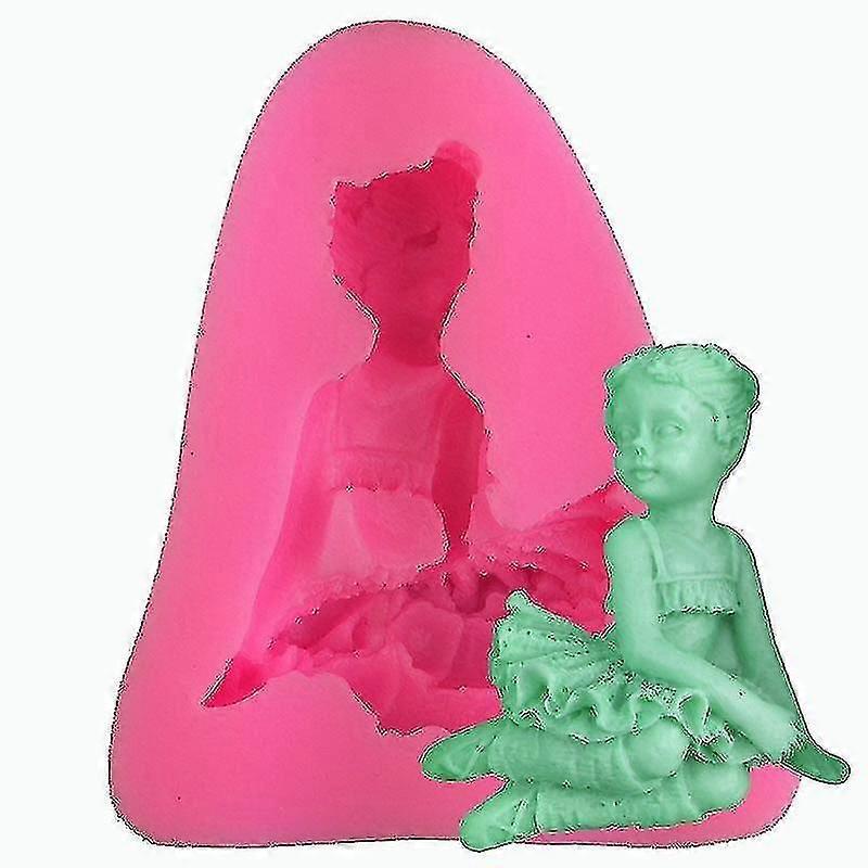 ミニオウル-バレエガールスタイリング石膏型-バレエガール形ケーキデコレーション型-2個