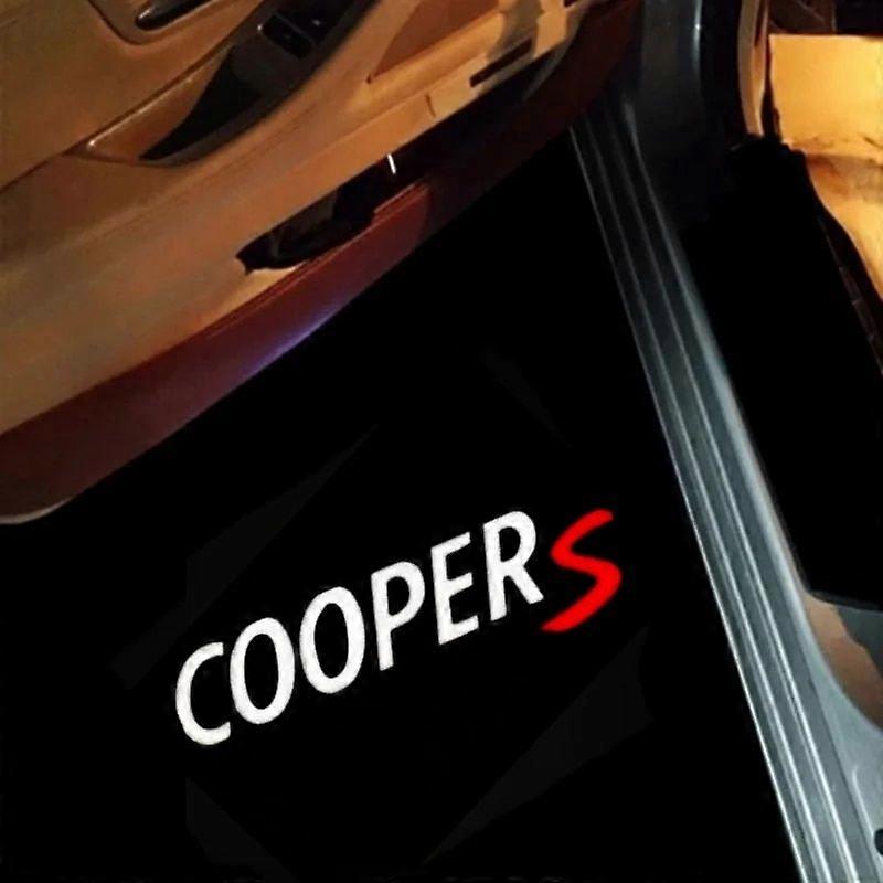 2Pcs Car LED Door Projector Emblem Lights For MINI Cooper One R50 R52 R53 R56 R57 R58 R59 R60 Countryman F55 F56 JCW Accessories
