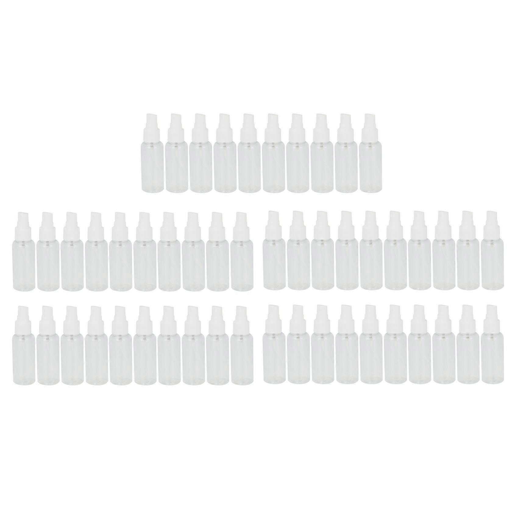 50 Pieces 50ml Spray Bottles Plastic Empty Refillable Atomiser Bottle