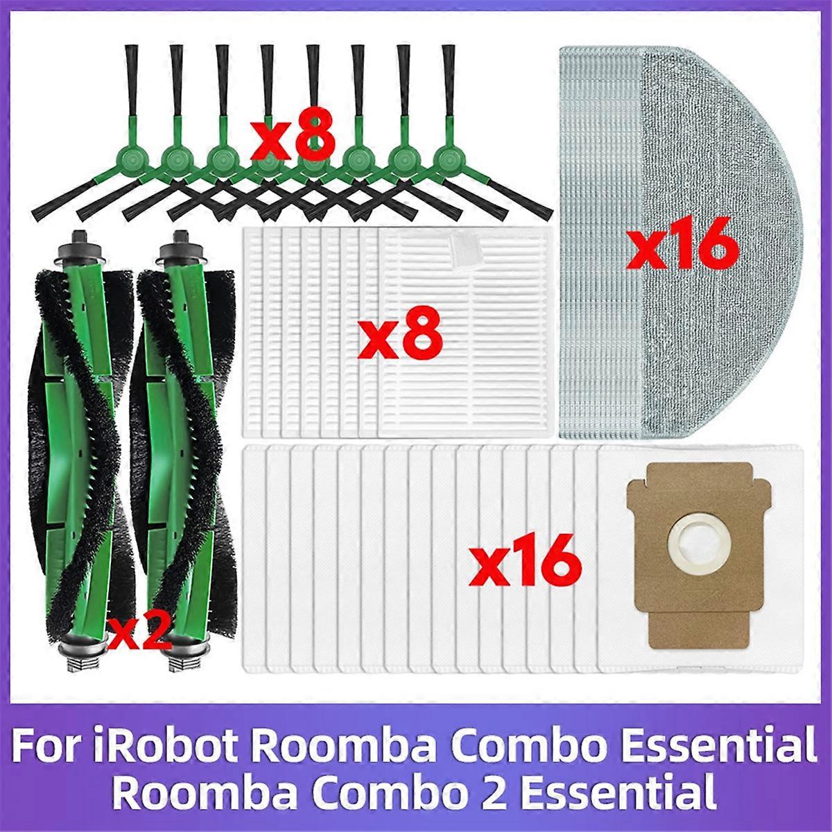 Vac 2 Essential Hauptwalze Seitenbürste Staubbeutel Filter Mopp