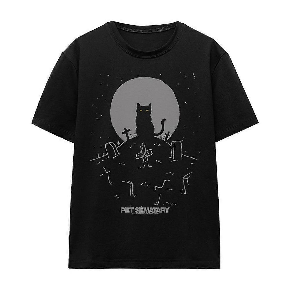 Haustier Sematär Unisex Erwachsene Katze mit Grabsteinen T-Shirt