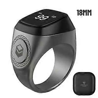 Ryra Muslims Zikr Ring Aluminiumlegering Digitale Tasbih Smart Counter Zikr Ring Met Oplaadetui Trilling Herinnering Bluetooth App