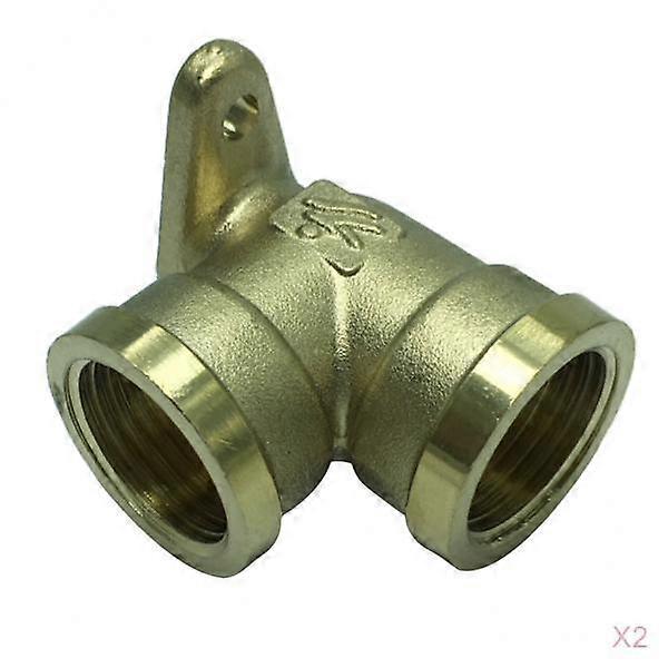 2x Thicken Brass Elbow Female Thread Adapter Connector Coupler Pipe Fitting