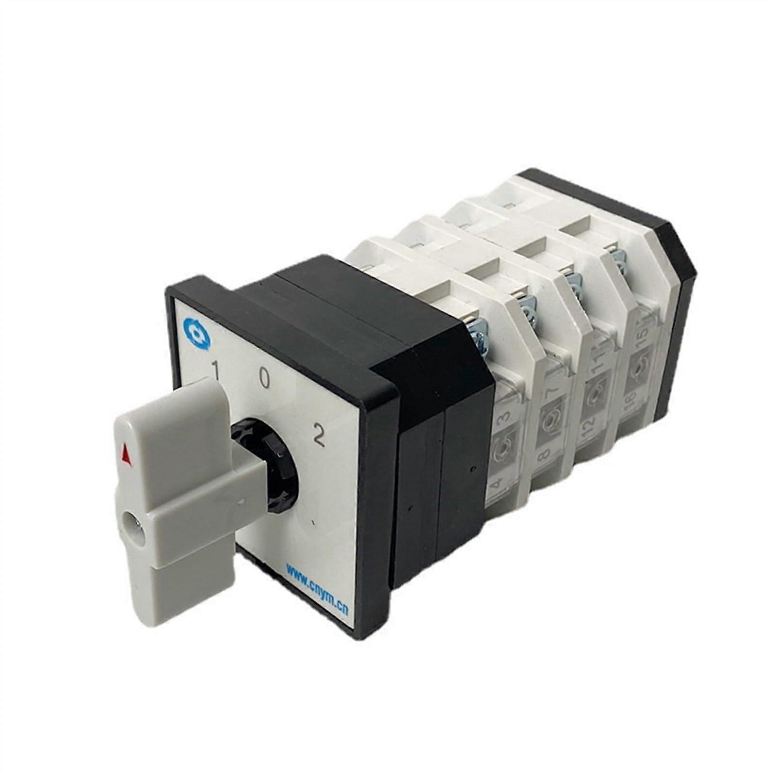 16 Terminals Cam Switch LW1216/4 Three Positions OnOffOn DIY Rotary Changeover Dual Power 5.5kw Motor Control Two Loads
