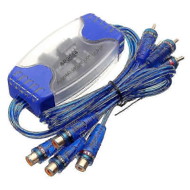 Filtro soppressore di rumore audio RCA a 4 canali, isolatore di loop di terra, stereo per auto, 50 W