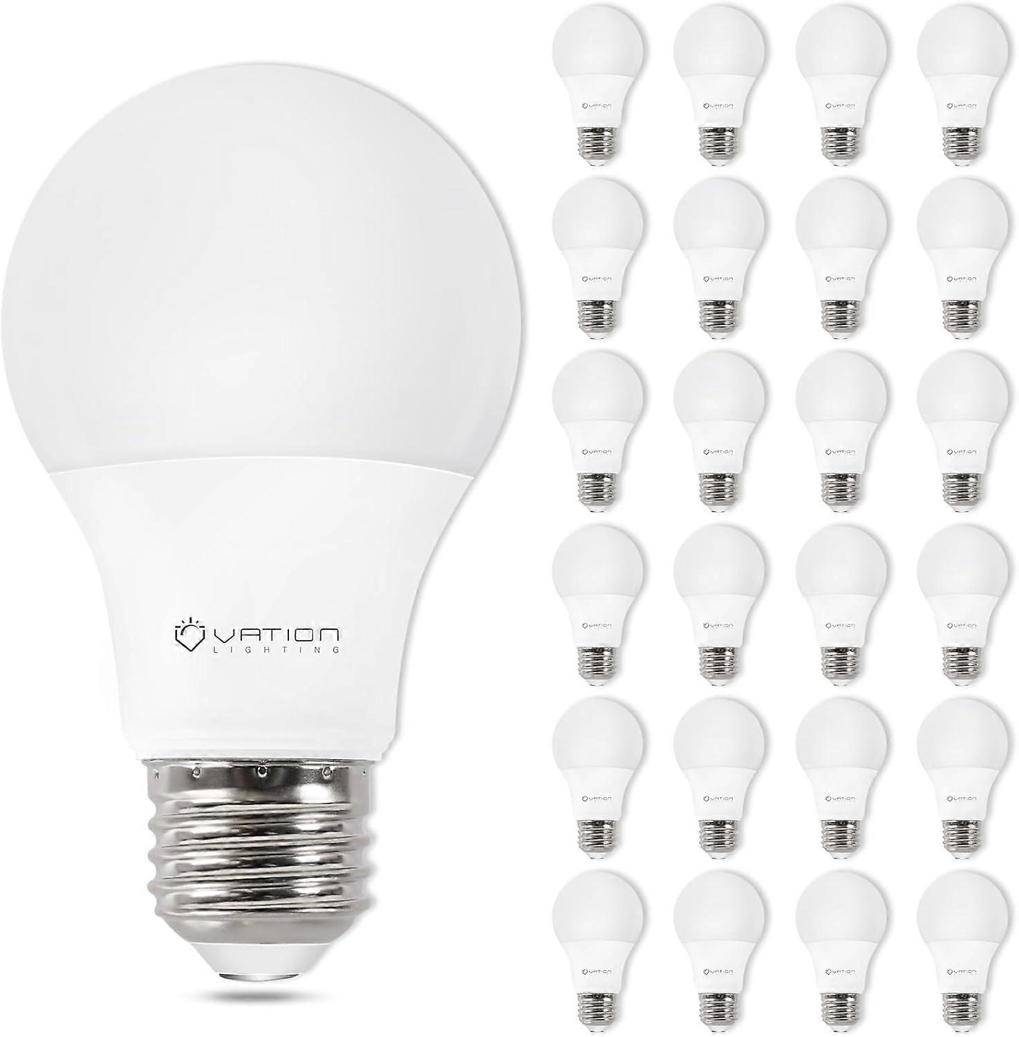 VATION A19 LED Light Bulb 24-Pack, 40W Equivalent, 450 Lumens, Warm White 3000K, E26 Base, Non-Dimmable, ETL/UL Listed