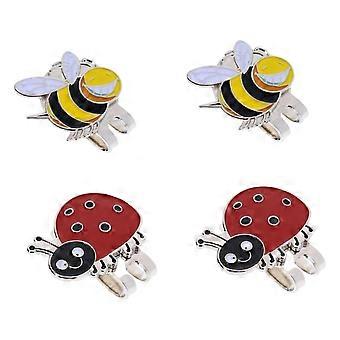 4Pcs Cute Ball Marker Magnetic Visor Clips Any Male Golfer 2x2.5cm