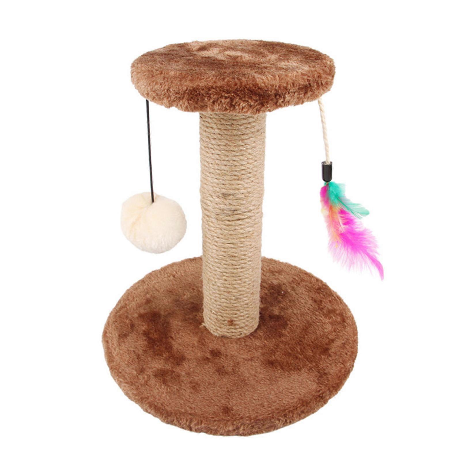 Scratching Post for Cat Kitten Scratcher Sisal Rope Scratching Tree Toy Climbing Tree Cat Scratcher Furniture Protector Multicolor