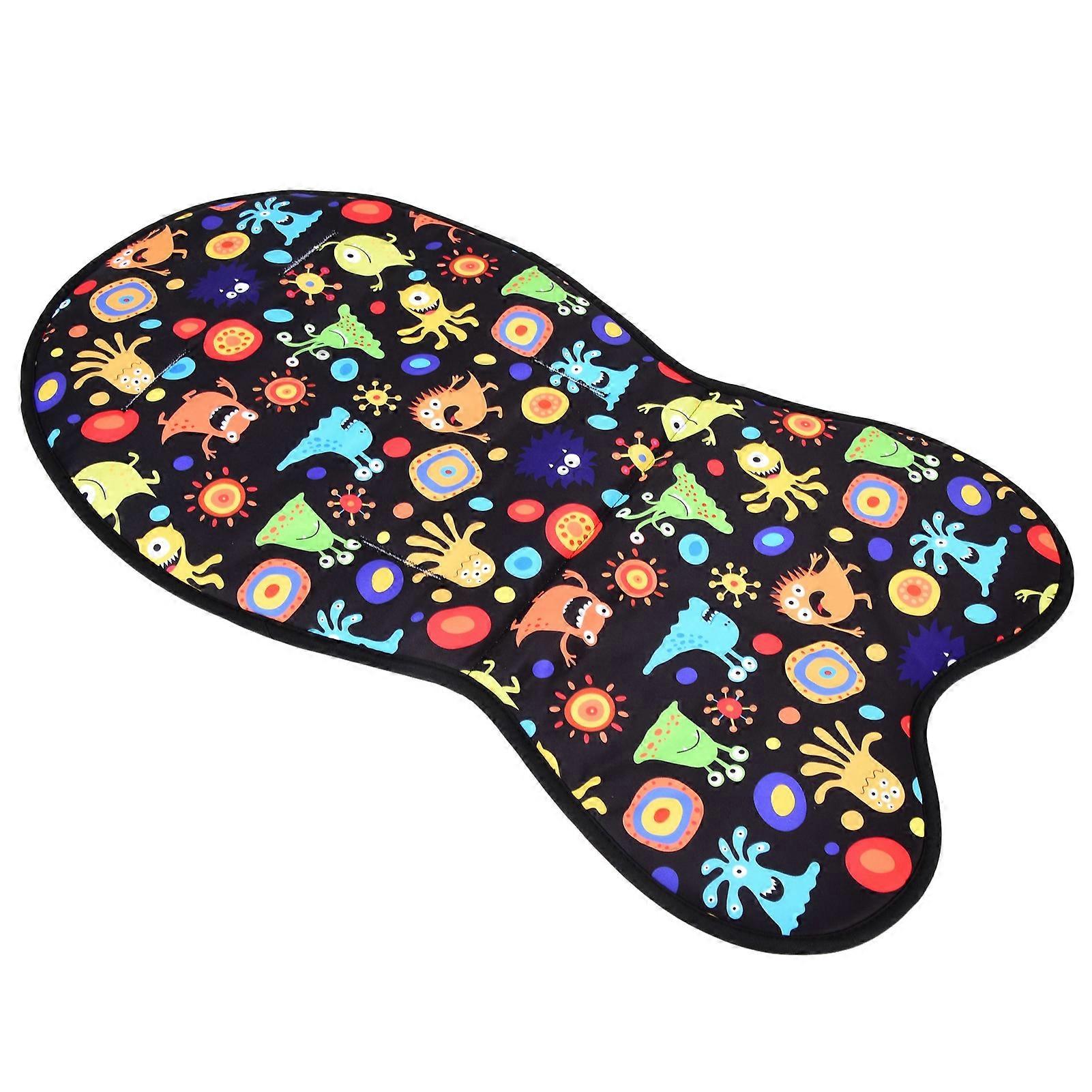 High Chair Pad Comfortable Soft Breathable Lightweight Portable Baby Cushion for Stroller CarCartoon Pattern 